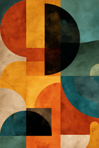 Abstrakte Kunst Geometrische Formen Farben | Mid Century Modern | Einrichtungsstile