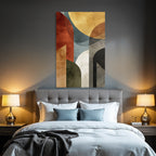 Abstrakte Kunst Geometrische Formen Farben Modern Retro