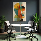Abstrakte Kunst Geometrische Formen Gesicht Figur
