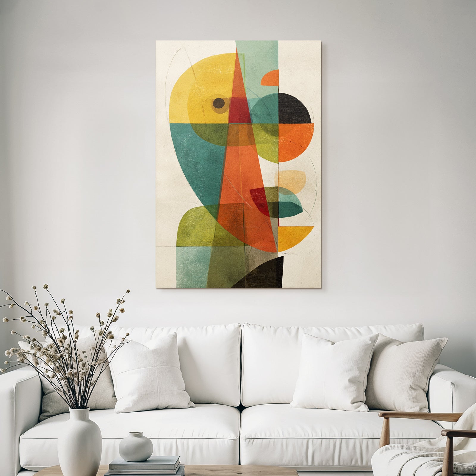 Abstrakte Kunst Geometrische Formen Gesicht Figur