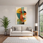 Abstrakte Kunst Geometrische Formen Gesicht Figur