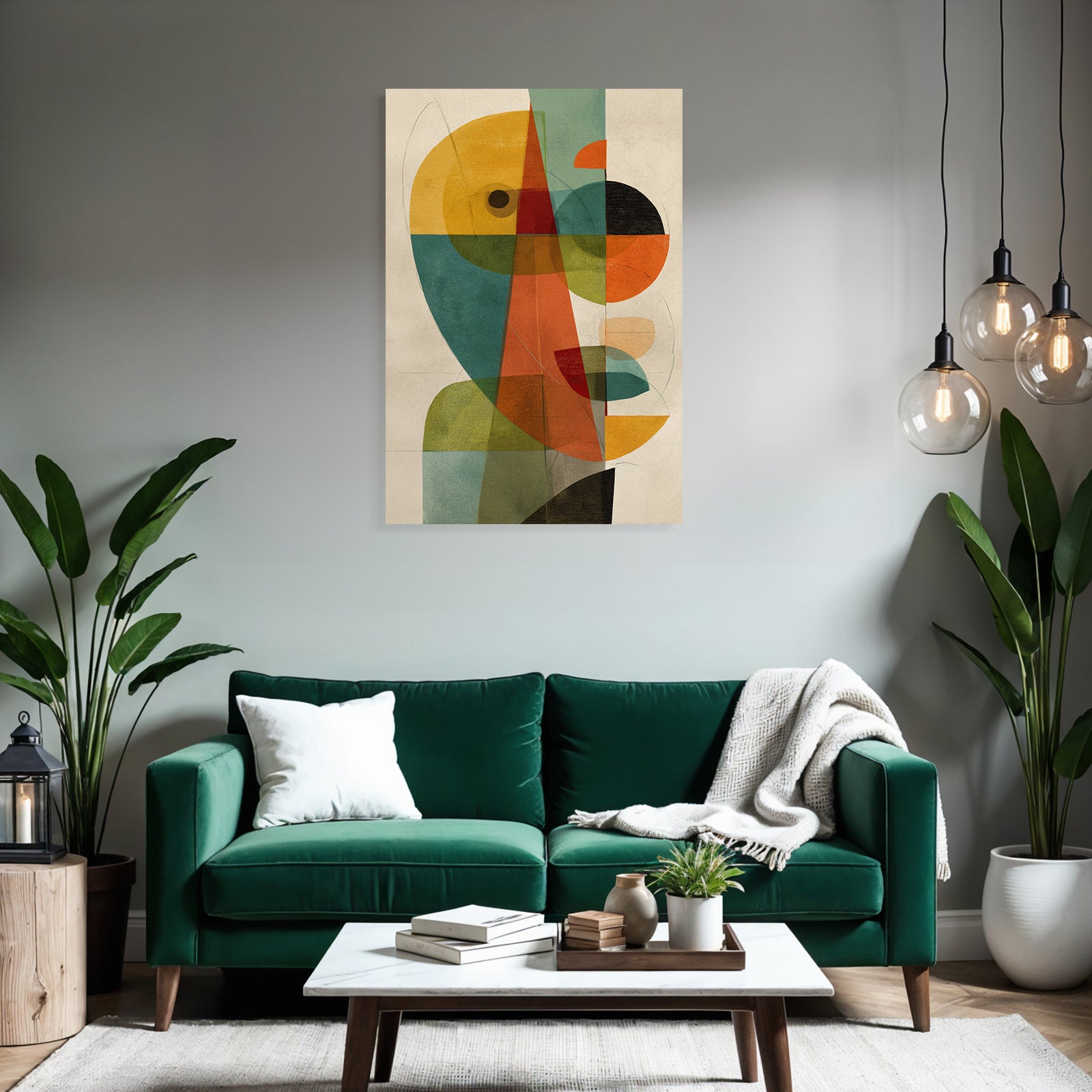 Abstrakte Kunst Geometrische Formen Gesicht Figur
