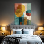 Abstract Art Geometric Shapes Circles Rectangles Colors Textures
