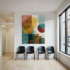 Abstract Art Geometric Shapes Circles Rectangles Colors Textures