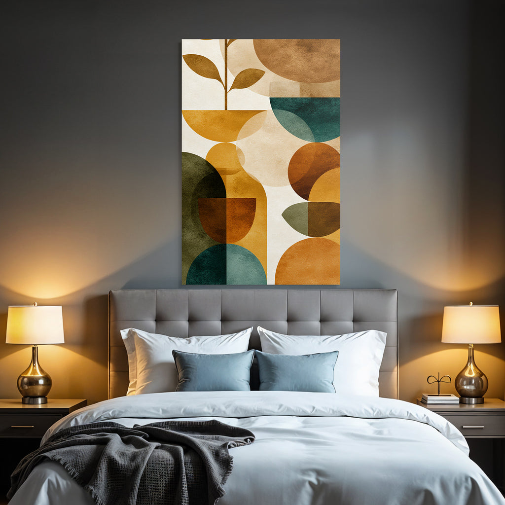 Abstrakte Kunst Geometrische Formen Pflanzen Motiv