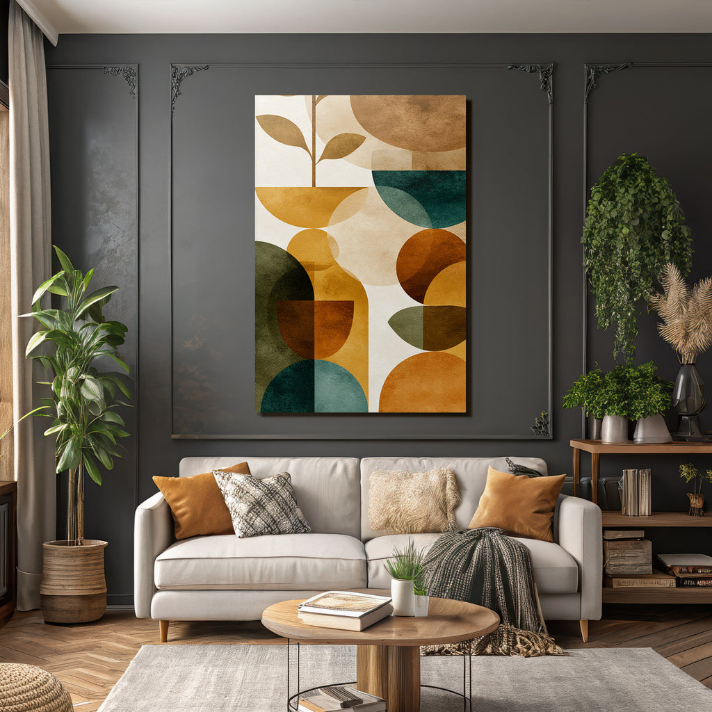 Abstrakte Kunst Geometrische Formen Pflanzen Motiv