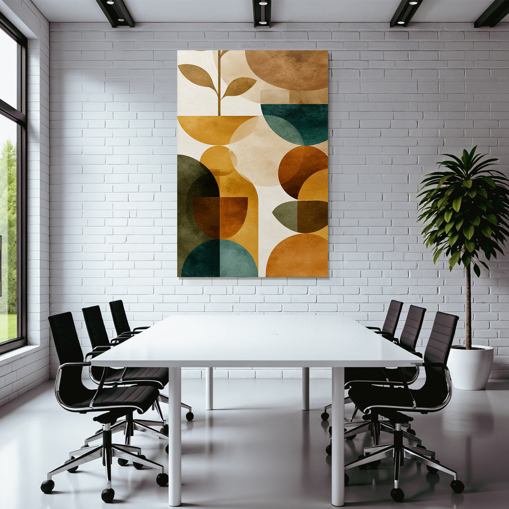 Abstrakte Kunst Geometrische Formen Pflanzen Motiv