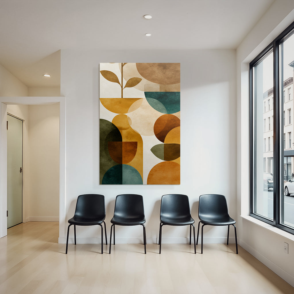 Abstrakte Kunst Geometrische Formen Pflanzen Motiv