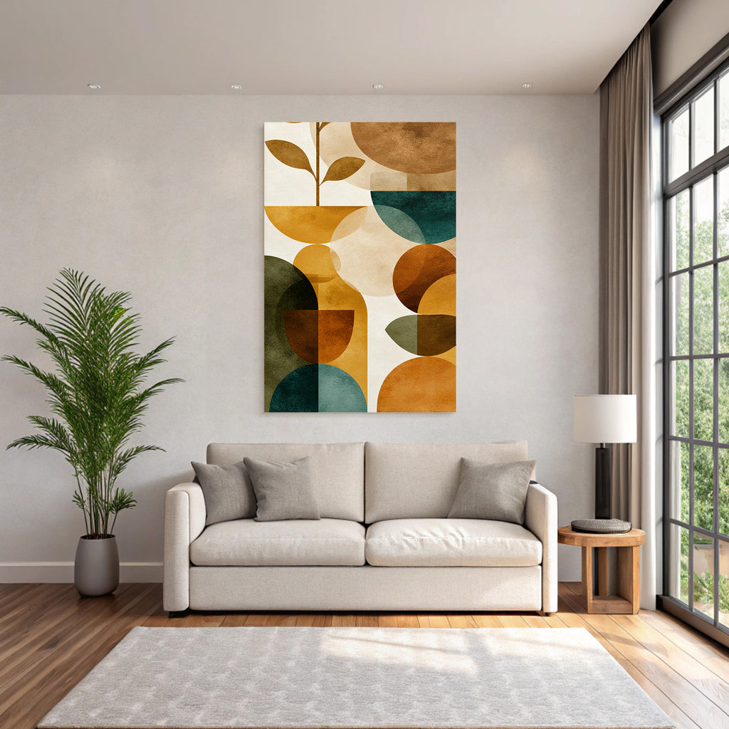Abstrakte Kunst Geometrische Formen Pflanzen Motiv