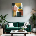Abstract composition geometric shapes colors