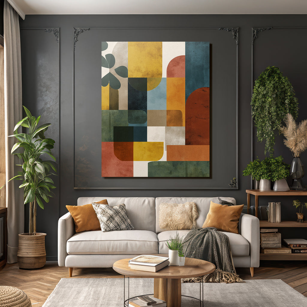 Abstrakte Zusammensetzung Geometrische Formen Verschiedene Farben