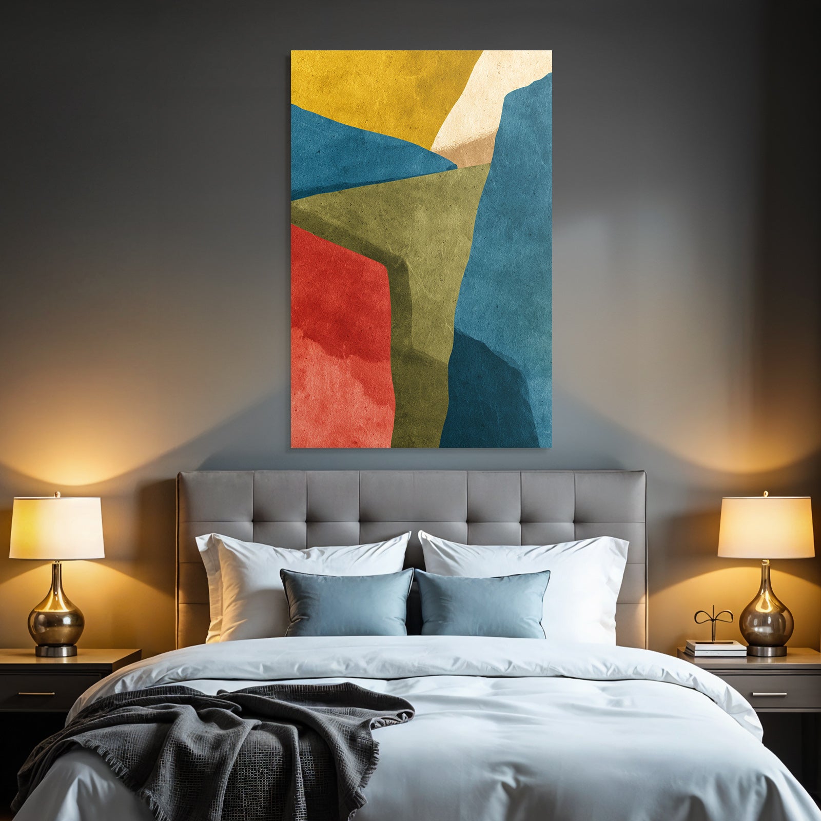 Abstract work of colorful shapes