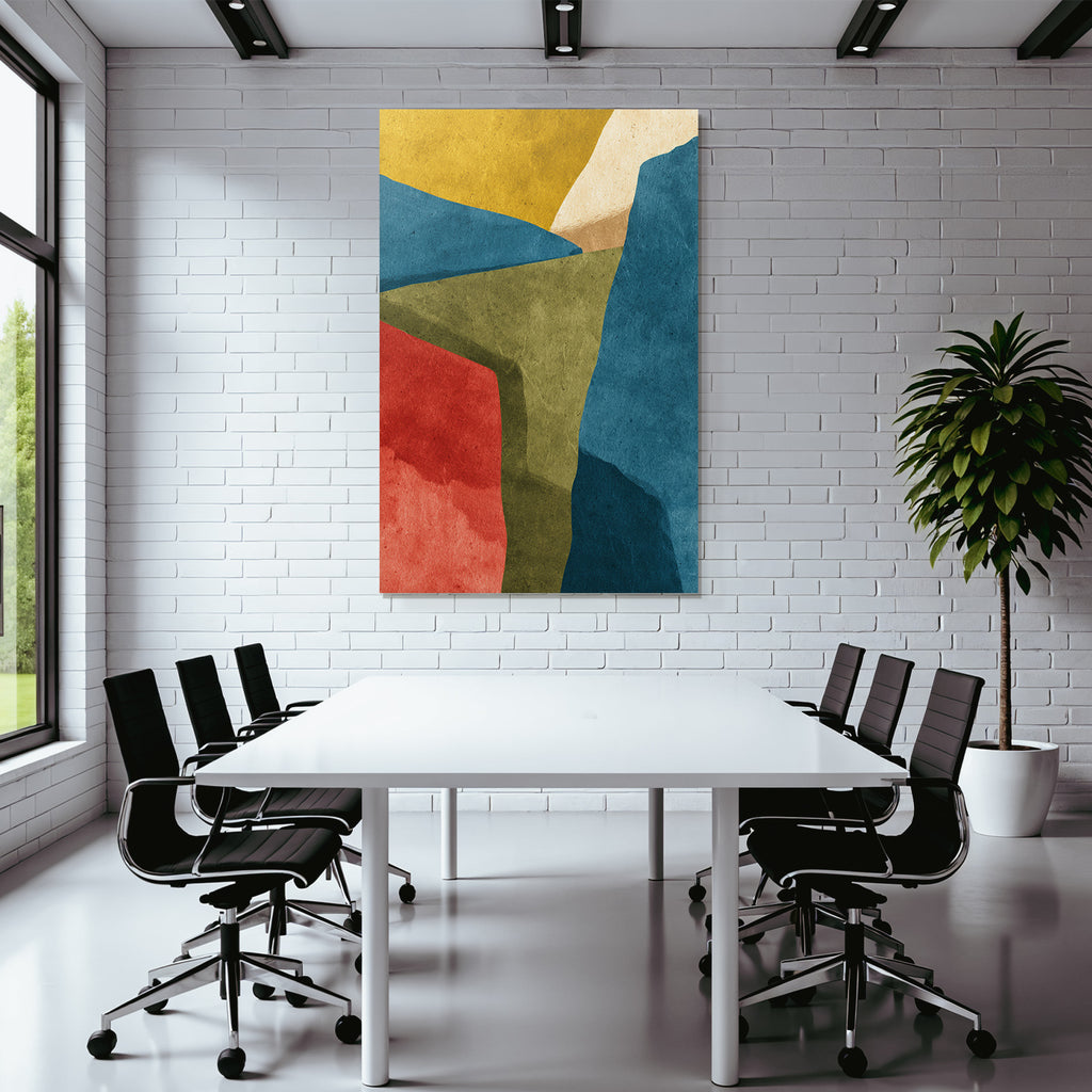 Abstract work of colorful shapes