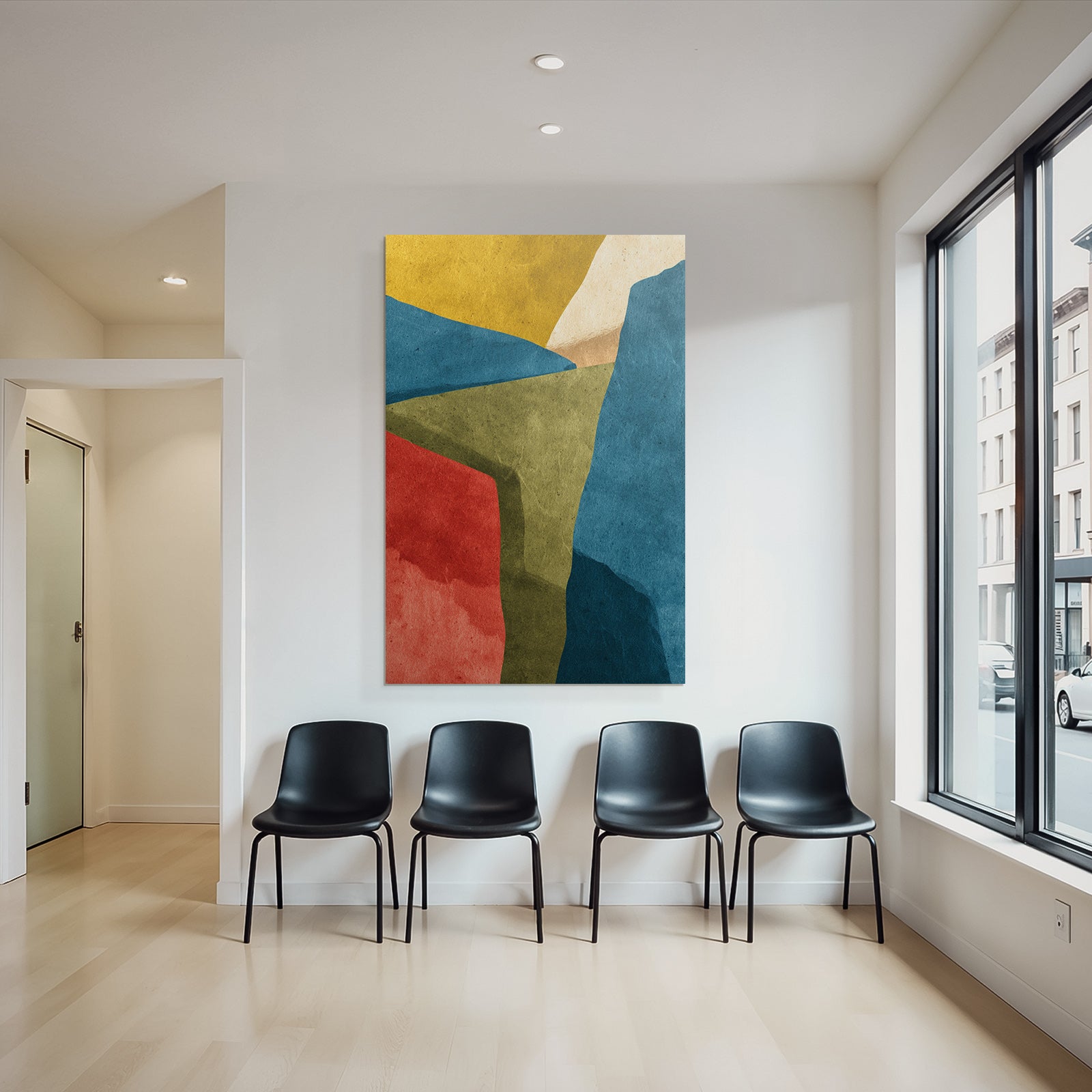 Abstract work of colorful shapes