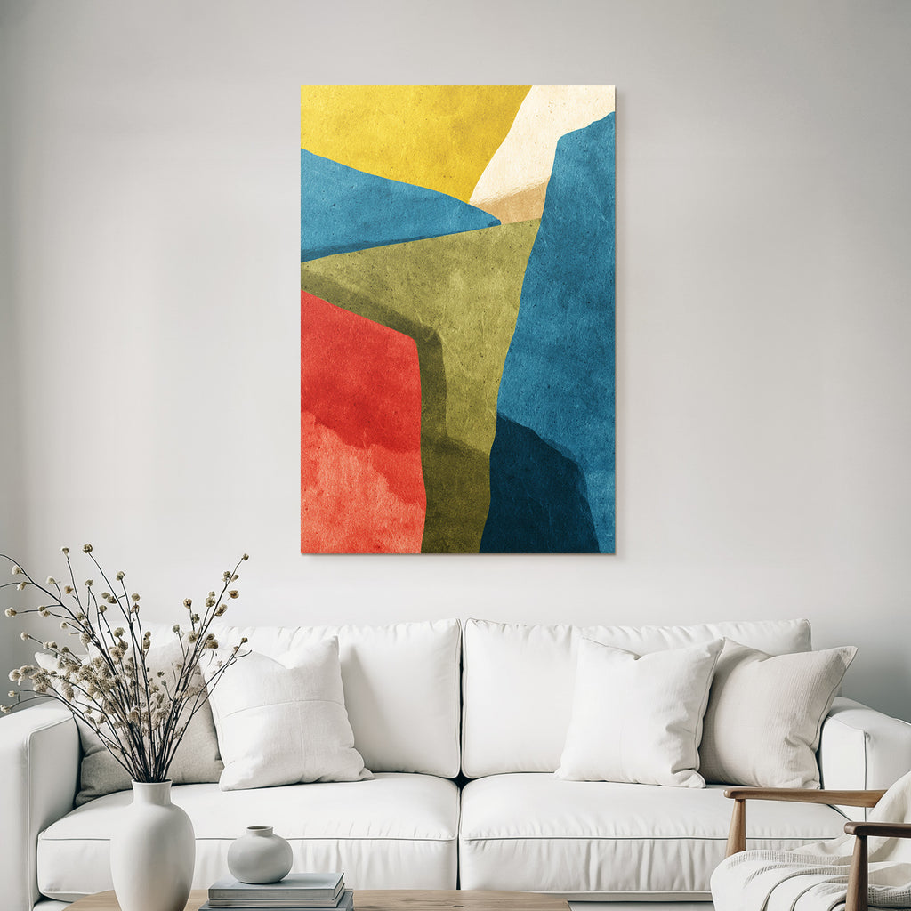 Abstract work of colorful shapes
