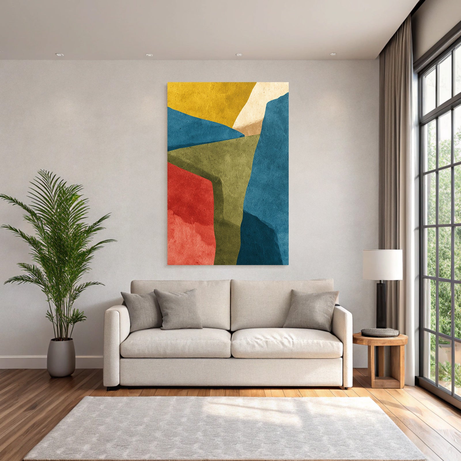 Abstract work of colorful shapes