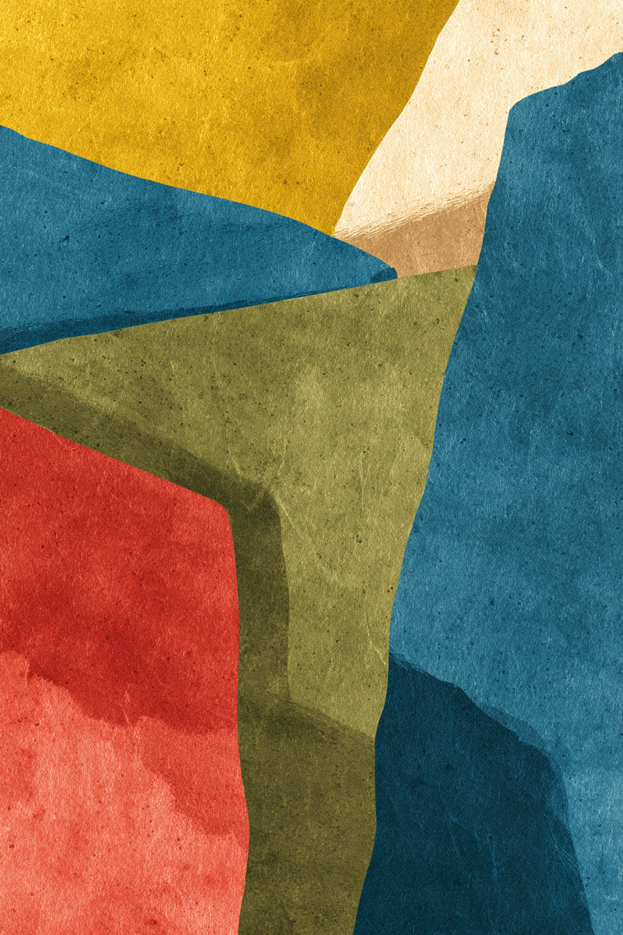 Abstraktes Arbet Von Bunten Formen | Mid Century Modern | Einrichtungsstile