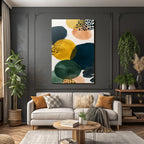 Abstraktes Design Bunte Kreisausschnitte Aquarell Hintergrund