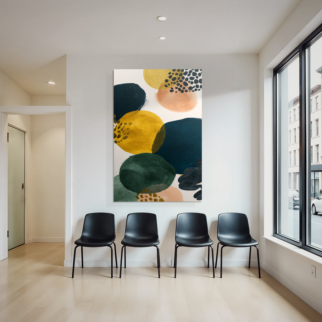 Abstraktes Design Bunte Kreisausschnitte Aquarell Hintergrund