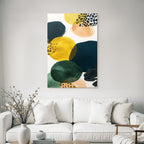 Abstraktes Design Bunte Kreisausschnitte Aquarell Hintergrund