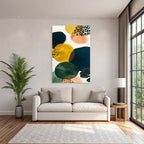 Abstraktes Design Bunte Kreisausschnitte Aquarell Hintergrund