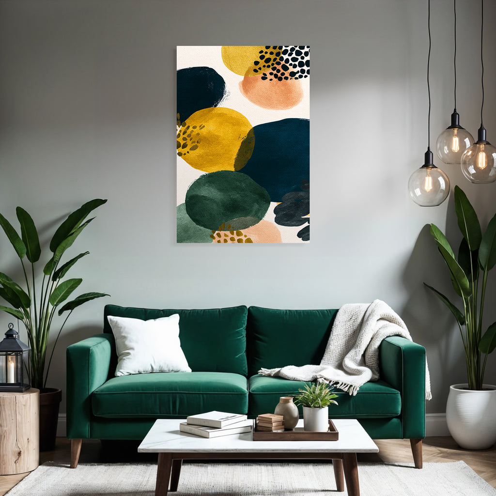 Abstraktes Design Bunte Kreisausschnitte Aquarell Hintergrund