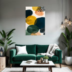 Abstraktes Design Bunte Kreisausschnitte Aquarell Hintergrund