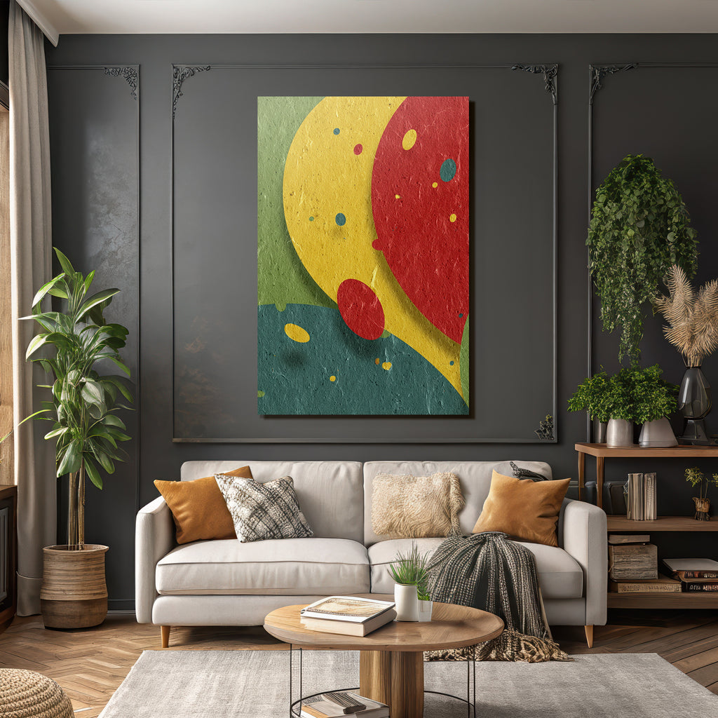 Abstract Design Colorful Round Shapes Textured Background