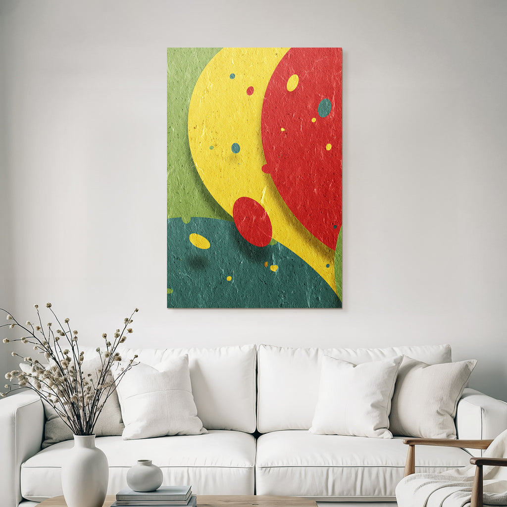 Abstract Design Colorful Round Shapes Textured Background