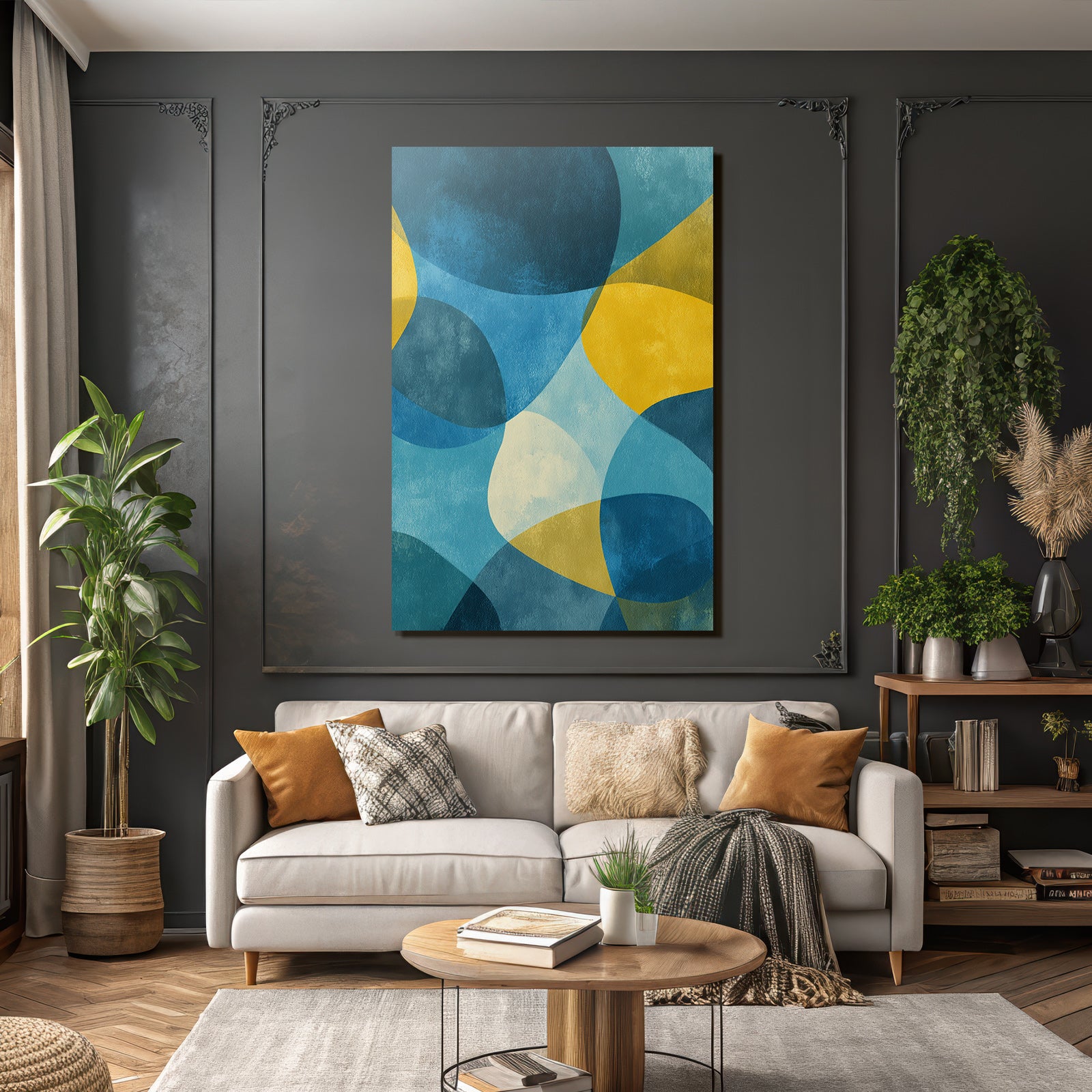 Abstract Design Colors Blue Yellow Green