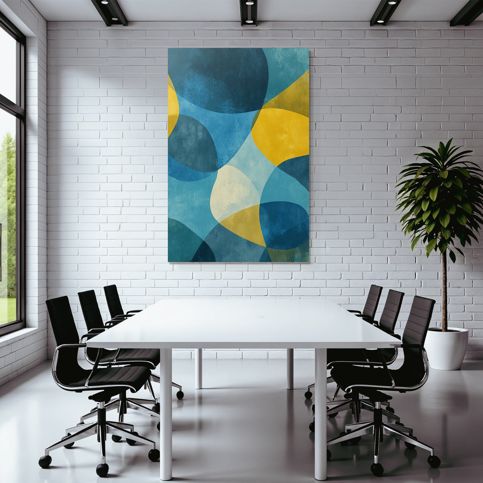 Abstract Design Colors Blue Yellow Green