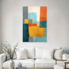 Abstract Design Colors Blue Orange Gray Yellow