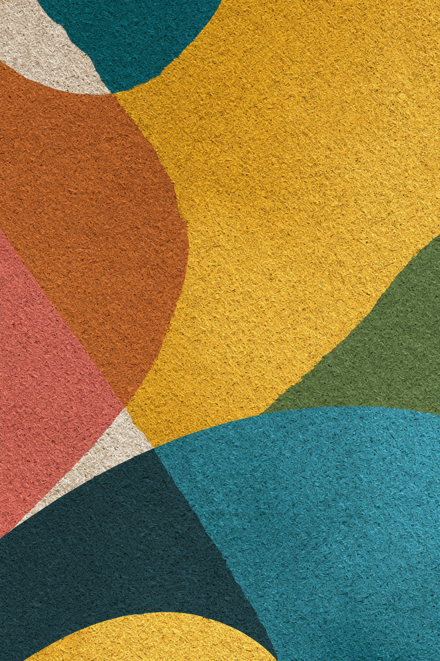 Abstraktes Design Farbige Formen Texturen | Mid Century Modern | Einrichtungsstile