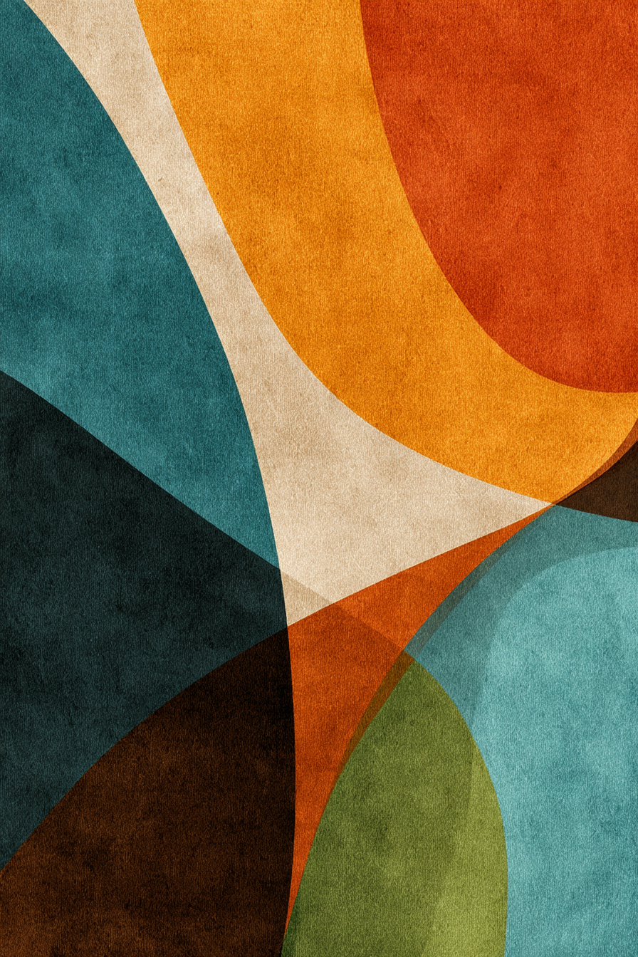 Abstraktes Design Farbverlauf | Mid Century Modern | Einrichtungsstile