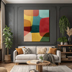 Abstract design shapes colors composition