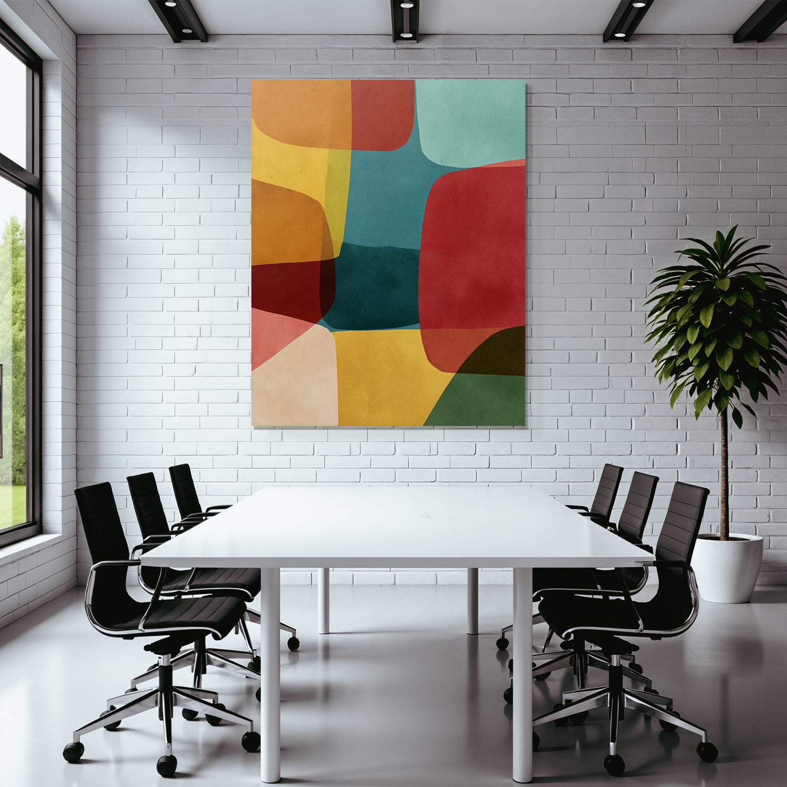 Abstract design shapes colors composition