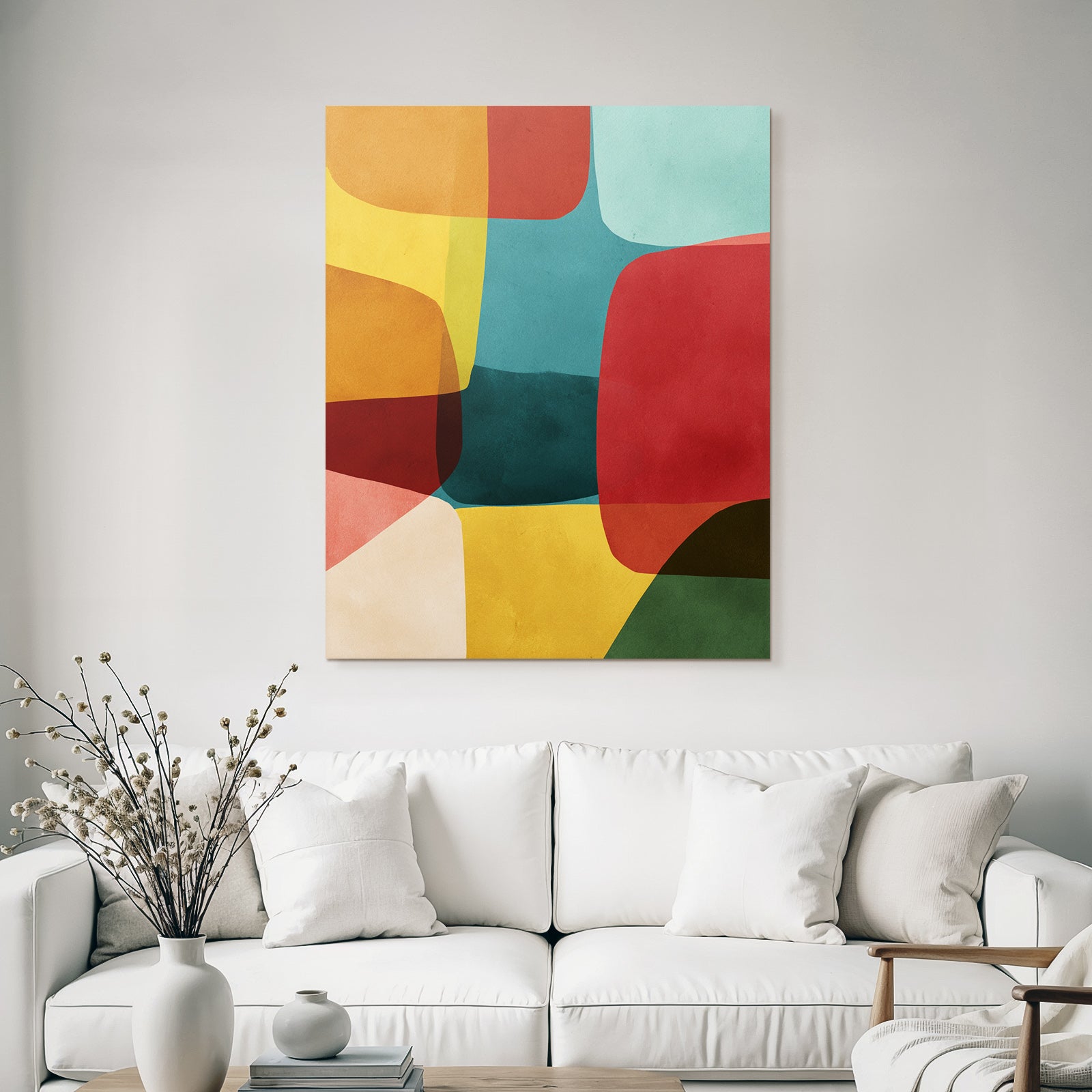 Abstract design shapes colors composition