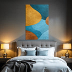Abstract Design Curved Shapes Colorful