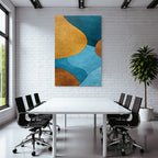 Abstract Design Curved Shapes Colorful