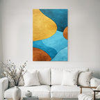 Abstract Design Curved Shapes Colorful