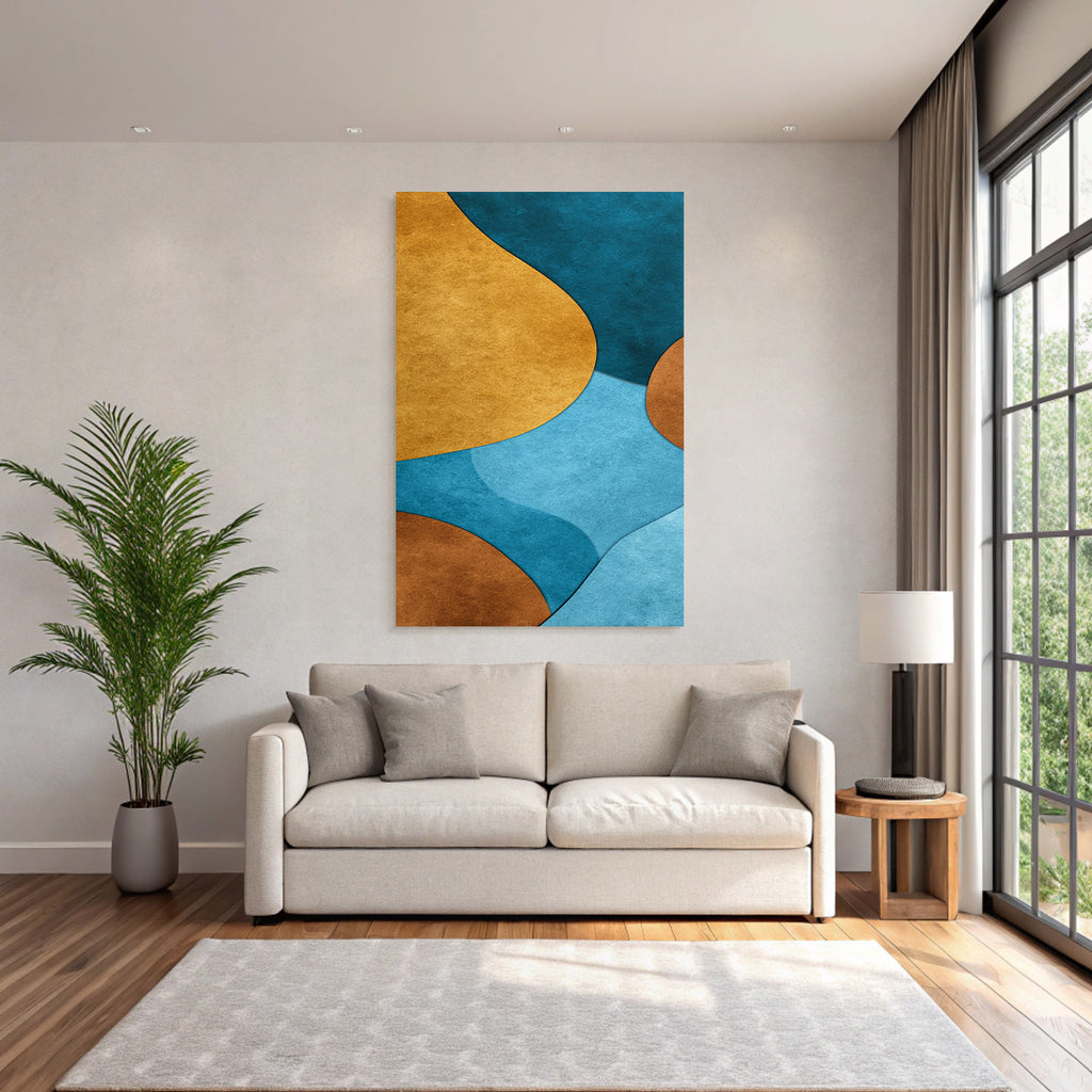 Abstract Design Curved Shapes Colorful