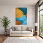 Abstract Design Curved Shapes Colorful