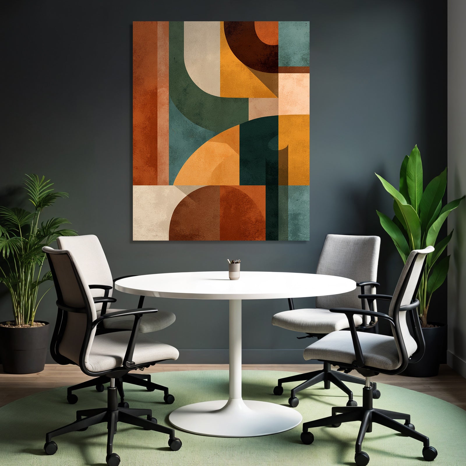 Abstraktes Design Geometrische Formen Erdtonen