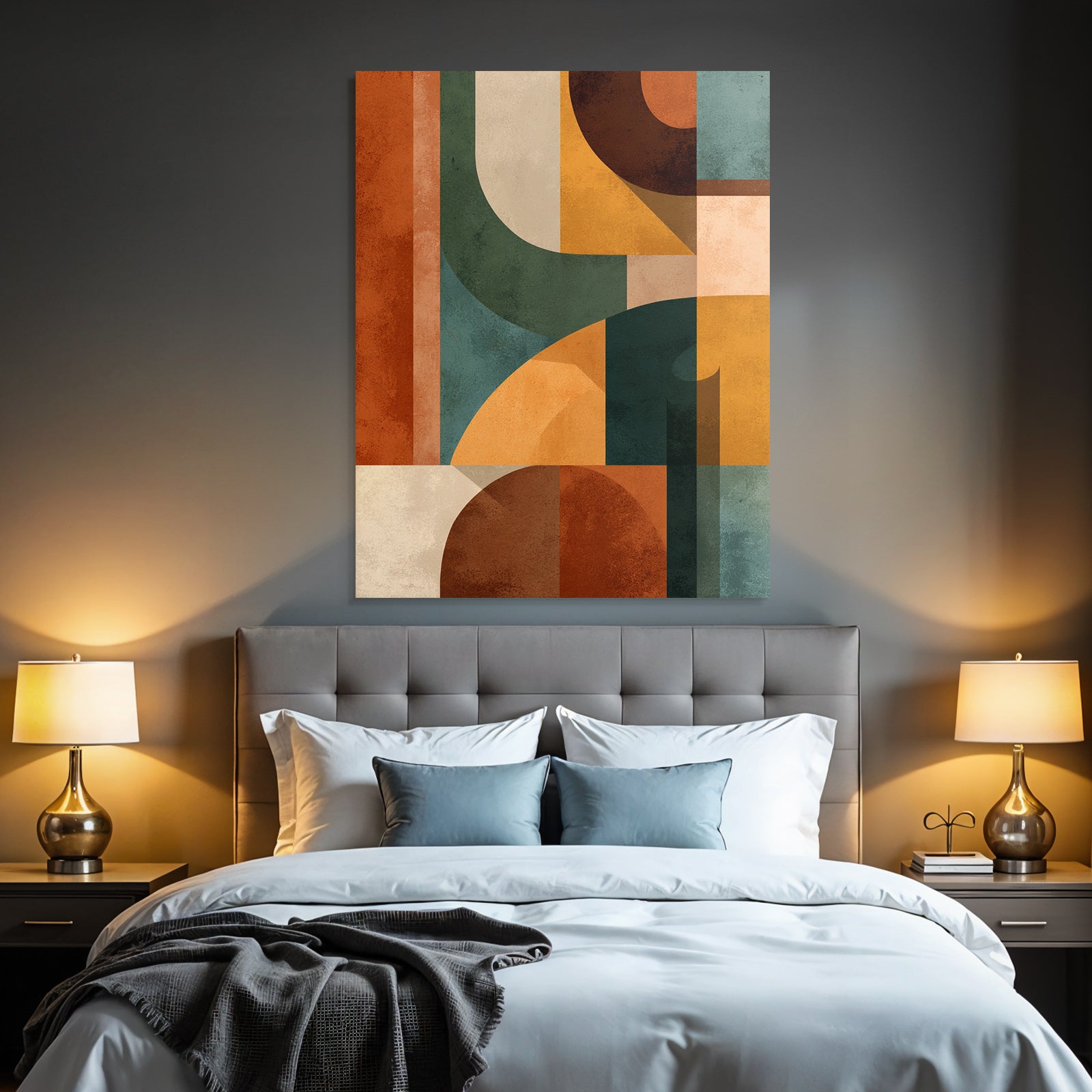 Abstraktes Design Geometrische Formen Erdtonen