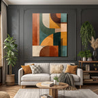 Abstraktes Design Geometrische Formen Erdtonen