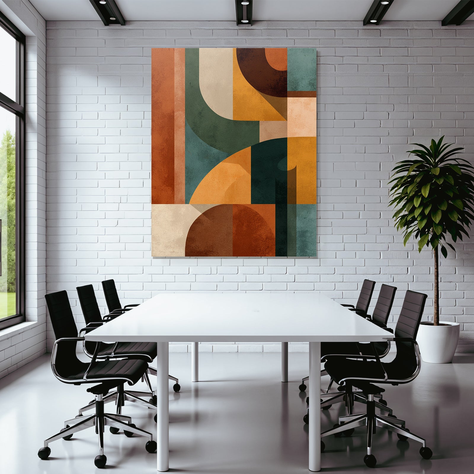 Abstraktes Design Geometrische Formen Erdtonen