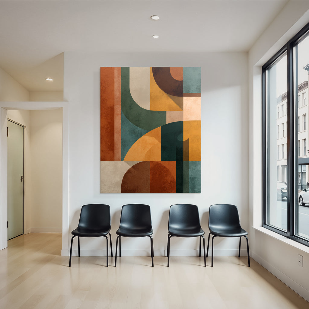 Abstraktes Design Geometrische Formen Erdtonen