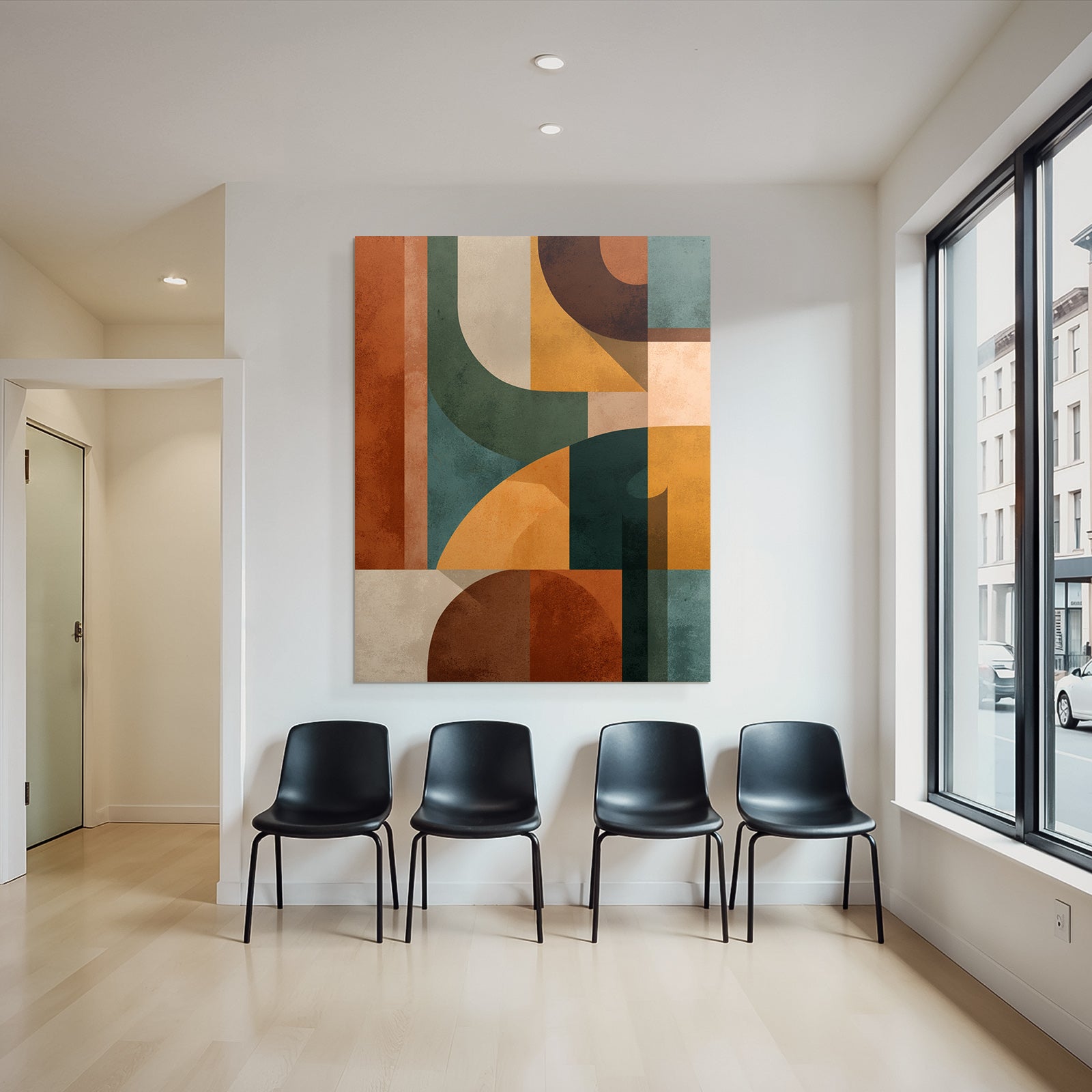 Abstraktes Design Geometrische Formen Erdtonen
