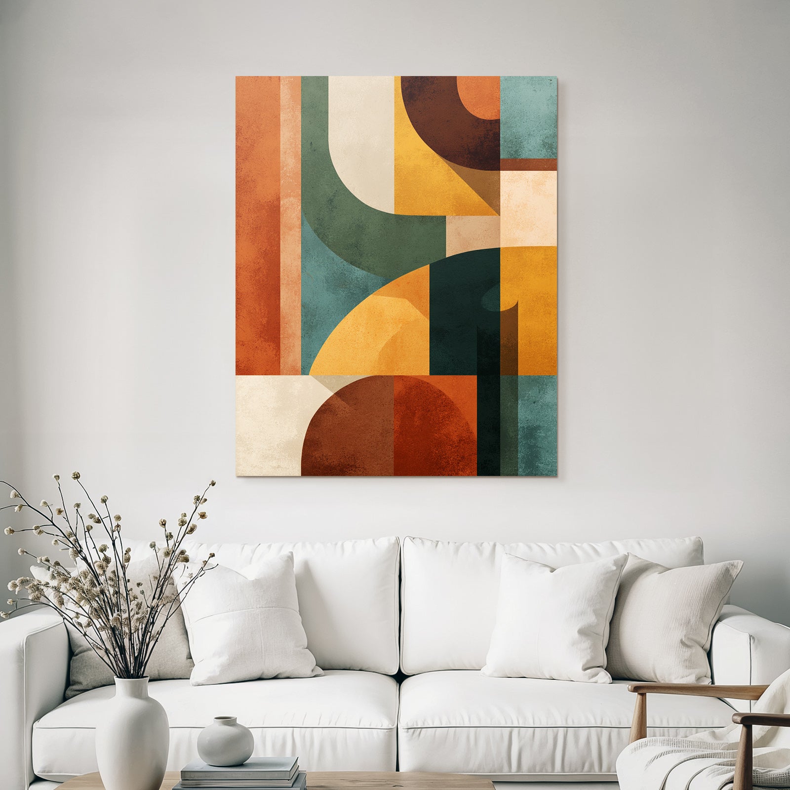 Abstraktes Design Geometrische Formen Erdtonen