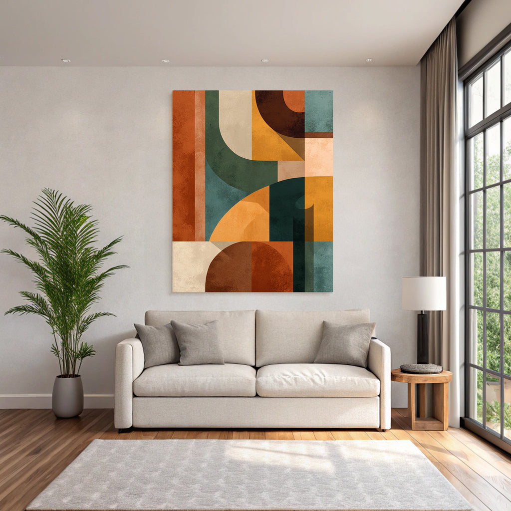 Abstraktes Design Geometrische Formen Erdtonen